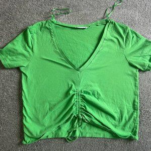 Neon Green crop top Zara